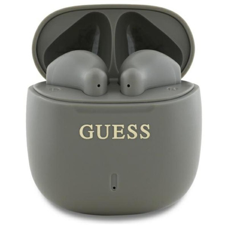 Guess Printed Classic Logo - Bluetooth TWS Headphones + Charging Case (Gray)