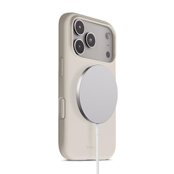 SILICONE MAGSAFE ETUI FOR IPHONE 17 PRO Crong BEige MAGNETIC CASE
