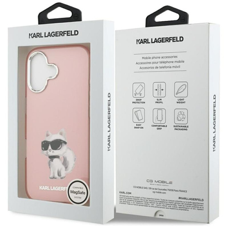 Karl Lagerfeld IML Aquarelle Choupette & Logo MagSafe - Case for iPhone 17 (pink)