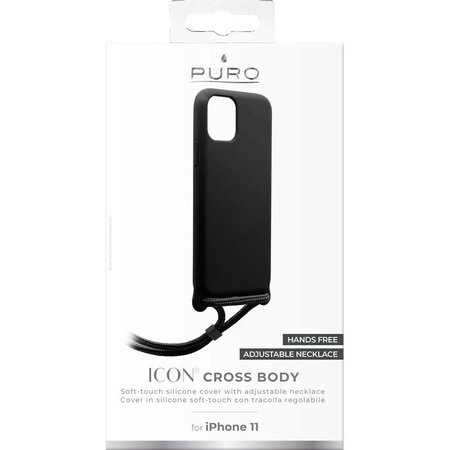 PURO ICON Cross Body - pouzdro pro iPhone 11 (černé)