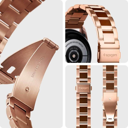 Spigen Modern Fit Band - náramek pro Samsung Galaxy Watch 4 / 5 / 5 Pro / 6 (růžově zlatý)