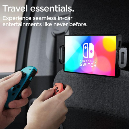 Spigen OneTap UTS45 - Support universel pour smartphone / tablette sur l'appui-tête de la voiture (Noir)