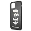 Karl Lagerfeld Embossed Case Karl & Choupette - Coque pour iPhone 11 (Noir)