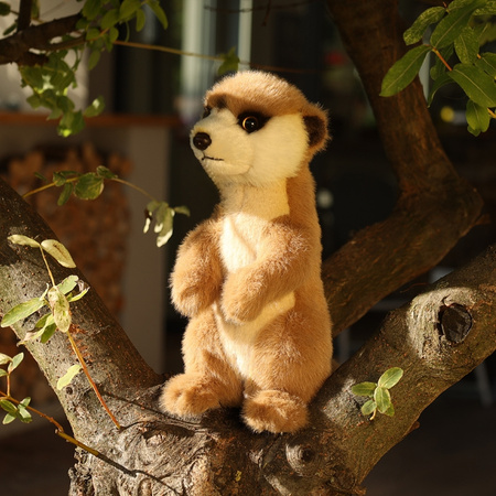 Rappa - Plush realistic meerkat mascot standing 23 cm Eco-Friendly Soft Collection