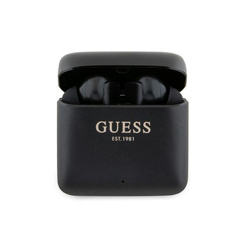 Guess Printed Logo - TWS Casque Bluetooth + étui de chargement (noir)