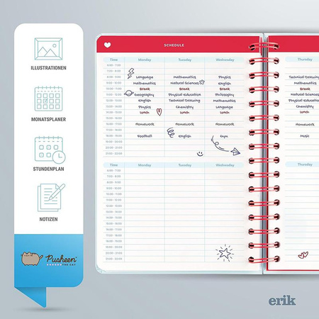 Pusheen - Calendar / Weekly Planner 2023/2024 from Purrfect Love collection (14.8 x 21 cm)