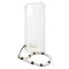 Guess White Pearl Strap - Pouzdro iPhone 12 Pro Max (Průhledné)