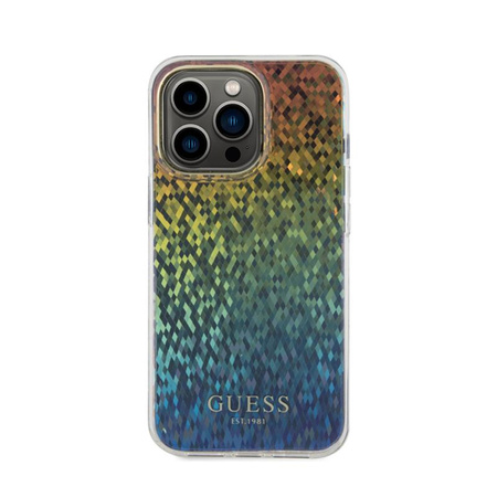 Guess IML Faceted Mirror Disco Iridescent - Schutzhülle für iPhone 15 Pro Max (Iridescent)