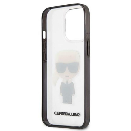 Karl Lagerfeld Ikonik Karl - Coque iPhone 13 Pro (transparent / cadre noir)