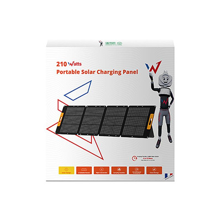 Wonder Ws210 - 210W solární panel / solární nabíječka s výstupem MC4 (černá)
