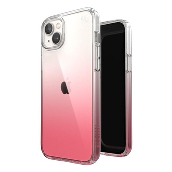 Speck Presidio Perfect-Clear + Ombre - Custodia per iPhone 15 Plus / 14 Plus con rivestimento MICROBAN (Trasparente / Rosa Vintage Sbiadito)