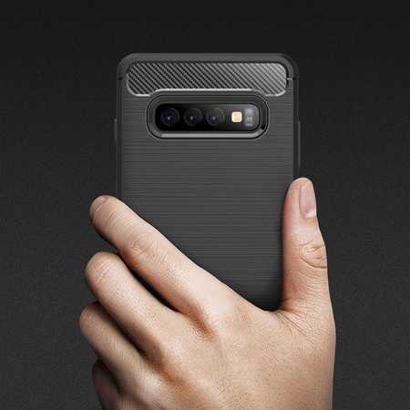 Crong Soft Armour Cover - Samsung Galaxy S10+ tok (fekete)