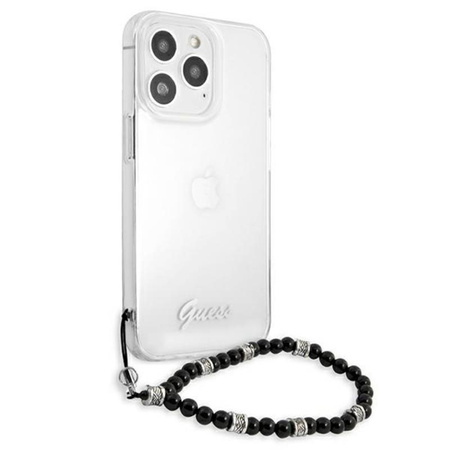 Guess Black Pearl Strap - Case iPhone 13 Pro Max (Clear)