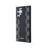 DKNY Leder Checkered Mono Pattern MagSafe - Samsung Galaxy S24 Ultra Tasche (schwarz)