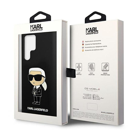 Karl Lagerfeld Silikon NFT Ikonik - Samsung Galaxy S23 Ultra Tasche (schwarz)