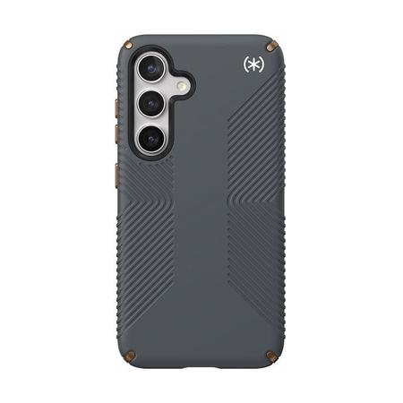 Speck Presidio2 Grip - Samsung Galaxy S24 tok (szénszürke / hideg bronz)