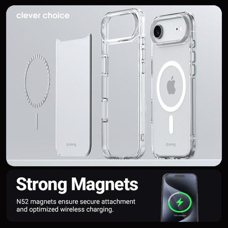 Crong Clear MAG Cover - Pouzdro MagSafe iPhone 17 (průhledné)