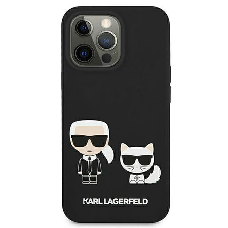 Karl Lagerfeld Slilicone Karl & Choupette Magsafe - Etui iPhone 13 Pro (czarny)