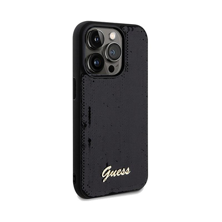 Guess Sequin Script Metal - iPhone 14 Pro Case (black)