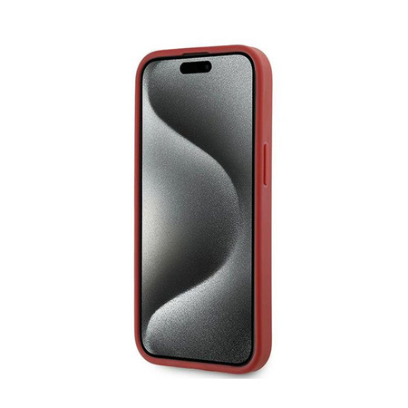Karl Lagerfeld Diagonal Quilted Script - Case for iPhone 15 / 14 / 13 (Red)