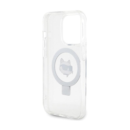 Karl Lagerfeld Ring Stand Choupette Head MagSafe - iPhone 15 Pro Max Case (white)