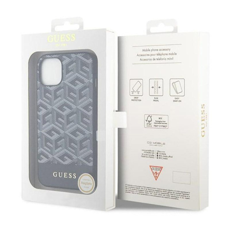 Guess GCube Stripes MagSafe - Schutzhülle für iPhone 14 Plus (Schwarz)