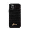 Guess Croco Case - Coque pour iPhone 11 Pro Max (Noir)