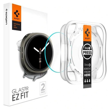 Spigen GLAS.TR EZ FIT 2-Pack - Tempered Glass for Samsung Galaxy Watch 8 40 mm (2 pcs)