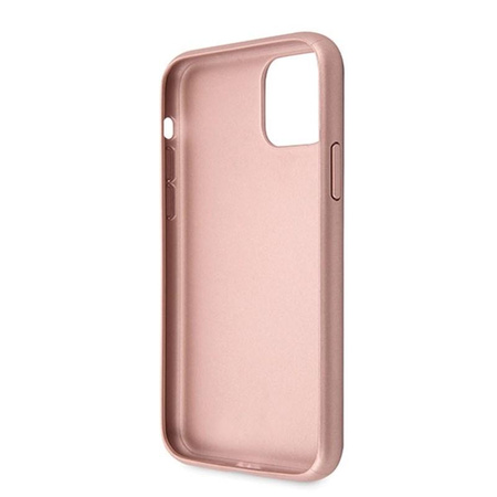 Guess Saffiano 4G Circle Logo - iPhone 11 Pro Max tok (rózsaszín)
