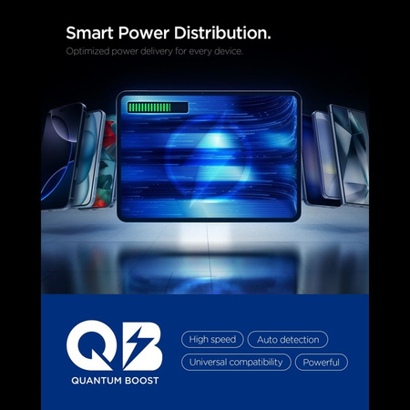 Spigen Essential EE673EU GaN Pro - Wandladegerät 2x USB-C + USB-A 67W (Weiß)