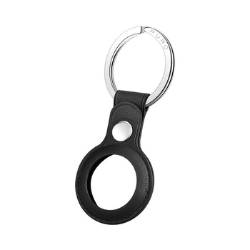 Puro SKY Case - Apple AirTag Schlüsselanhänger aus Öko-Leder (schwarz)