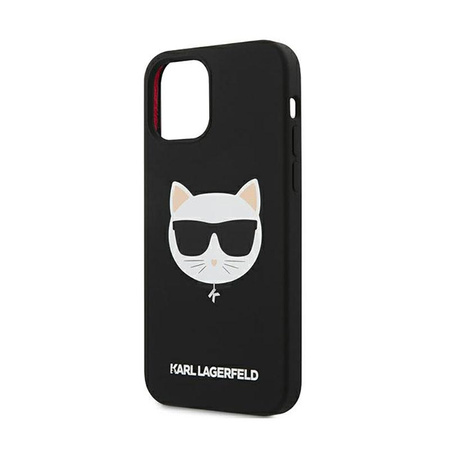Karl Lagerfeld Choupette Head Silikon - iPhone 12 Pro Max Hülle (schwarz)