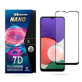 Crong 7D Nano Flexible Glass - Bruchsicheres 9H-Hybridglas für den gesamten Bildschirm des Samsung Galaxy A22 5G