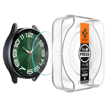 Spigen GLAS.TR EZ FIT 2er-Pack - gehärtetes Glas für Samsung Galaxy Watch 6 Classic 47 mm (2 Stück)