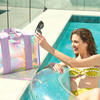 Case-Mate Soap Bubble Beach Tote with Phone Pouch - Vodotěsná plážová taška přes rameno s pouzdrem na telefon (Iridescentní)