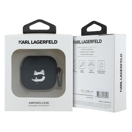 Karl Lagerfeld Silicone Choupette Head 3D - Hülle AirPods 4 (schwarz)