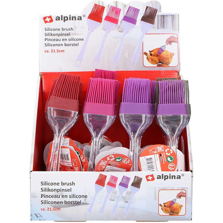 Alpina - Silikonpinsel zum Marinieren von Speisen 21 cm (lila)