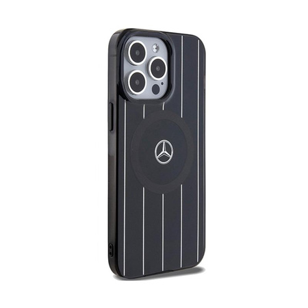 Mercedes Double Layer Crossed Lines MagSafe - iPhone 15 Pro Max Tasche (schwarz)