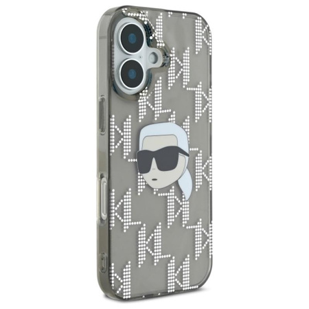 Karl Lagerfeld IML Karl Head Electroplated - Hülle für iPhone 16 (schwarz)