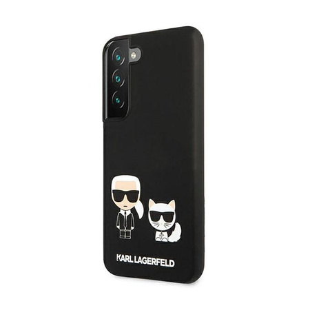 Karl Lagerfeld Slilicone Karl & Choupette - Etui Samsung Galaxy S22 (noir)