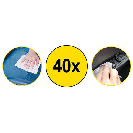 Dunlop - feuchte Tücher für die Pflege des Cockpits (40 Stück).)