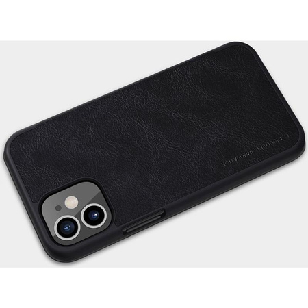 Kožené pouzdro Nillkin Qin - Pouzdro pro Apple iPhone 12 Mini (černé)