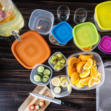 Sada 7 nádob na skladování potravin