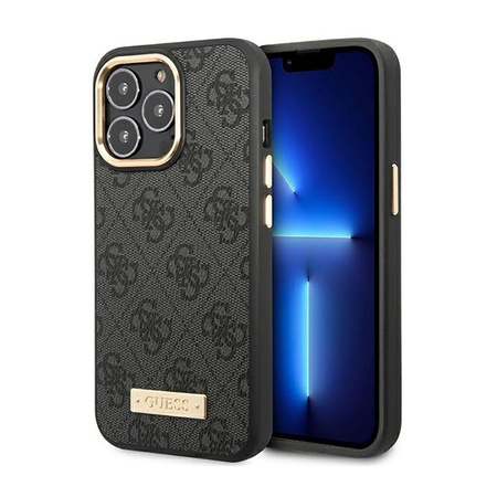 Guess 4G Logo Plate MagSafe - iPhone 14 Pro Max Case (noir)