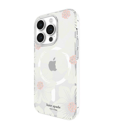 Kate Spade New York Protective MagSafe - Etui iPhone 15 Pro (Hollyhock Cream)