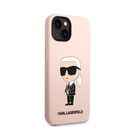 Karl Lagerfeld Silikon NFT Ikonik MagSafe - Hülle für iPhone 14 Plus (Pink)