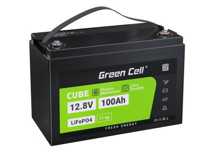 Green Cell - LiFePO4 12V 12.8V 100Ah battery for photovoltaic systems, campers and boats