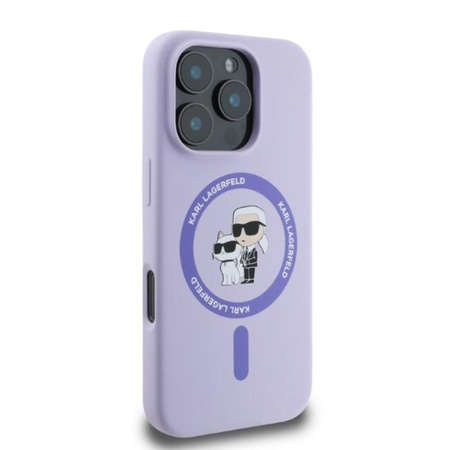 Karl Lagerfeld szilikon Karl & Choupette Ring MagSafe - iPhone 16 Pro Max tok (lila)