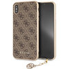 Guess 4G Charms Collection - iPhone Xs Max tok medállal (barna)