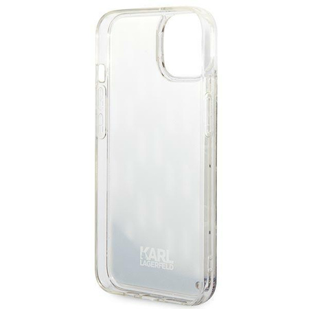 Karl Lagerfeld Monogram Liquid Glitter - Case for iPhone 14 (Silver)